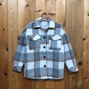 Bohme Gray and Brown Plaid Jacket